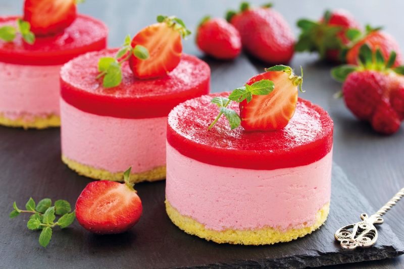 mousse de fraises