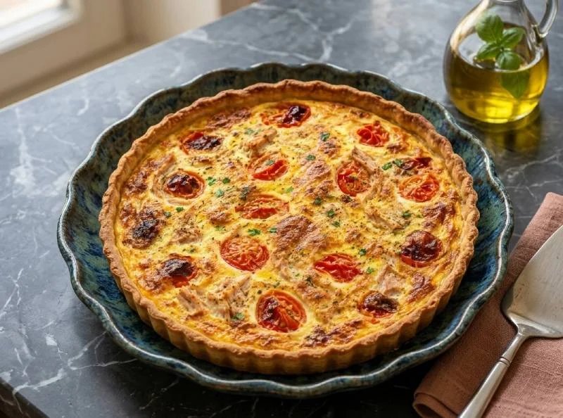 Quiche au Thon et à la Tomate : Recette Facile Maison