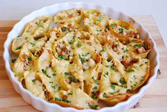 Conchiglionis farcis au thon et fromage de chèvre