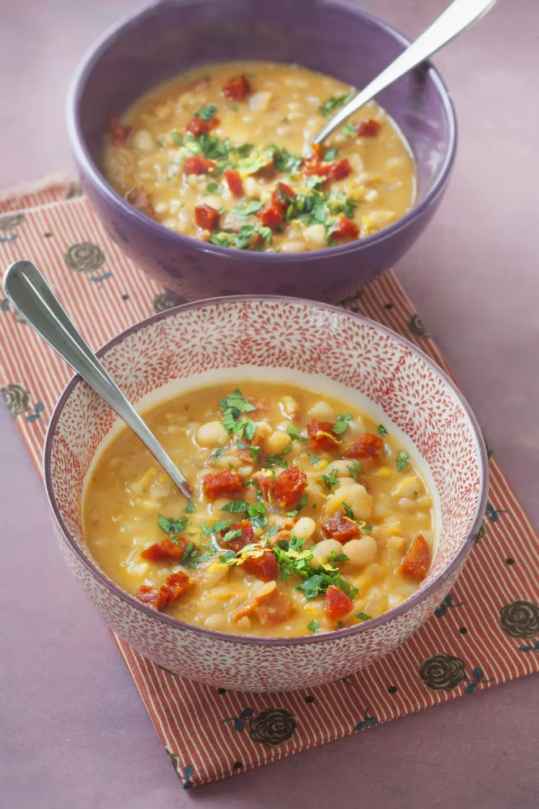 Soupe haricots blancs chorizo