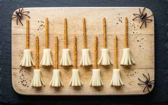 Balais de sorcière au fromage et aux bretzels