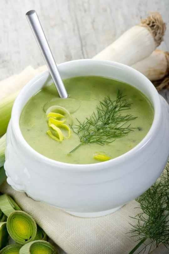 Soupe de poireaux au mascarpone