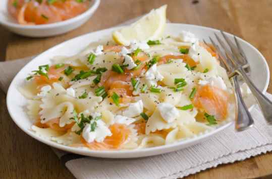 Pâtes au saumon fumé à la vince