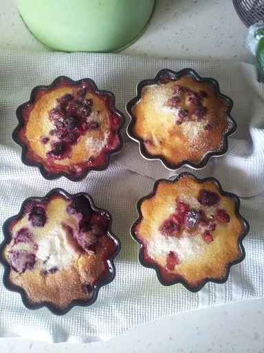 Gâteau de semoule à la framboise