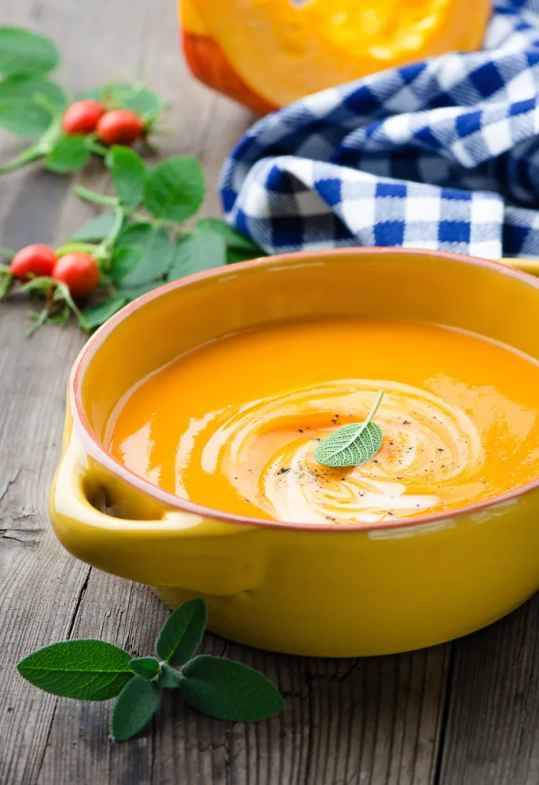 Velouté de potiron et de topinambours