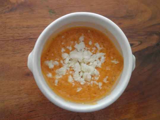 Espuma de gaspacho à la féta