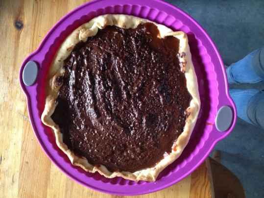 Tarte fondante caramel beurre salé - chocolat
