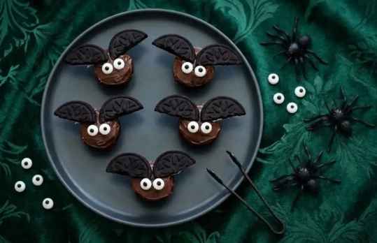 Mini muffins chauve-souris au chocolat pour Halloween
