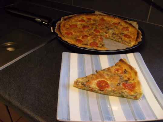 Quiche facile boeuf et juliennes de légumes