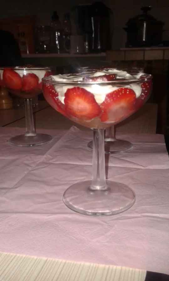Verrines fraises et pain d'épices