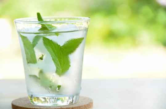 Eau rafraichissante à la menthe