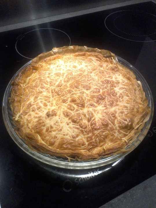 Tarte soufflée au fromage à fondue
