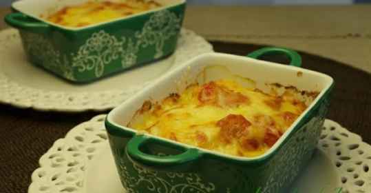 Gratin de courge spaghetti et tomates cerise