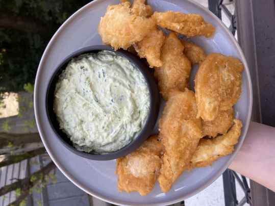 Poulet croustillant et crème d'avocat de chefpapdo