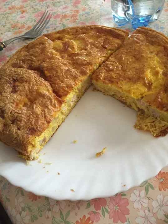 tortilla aux oeufs et au poulet
