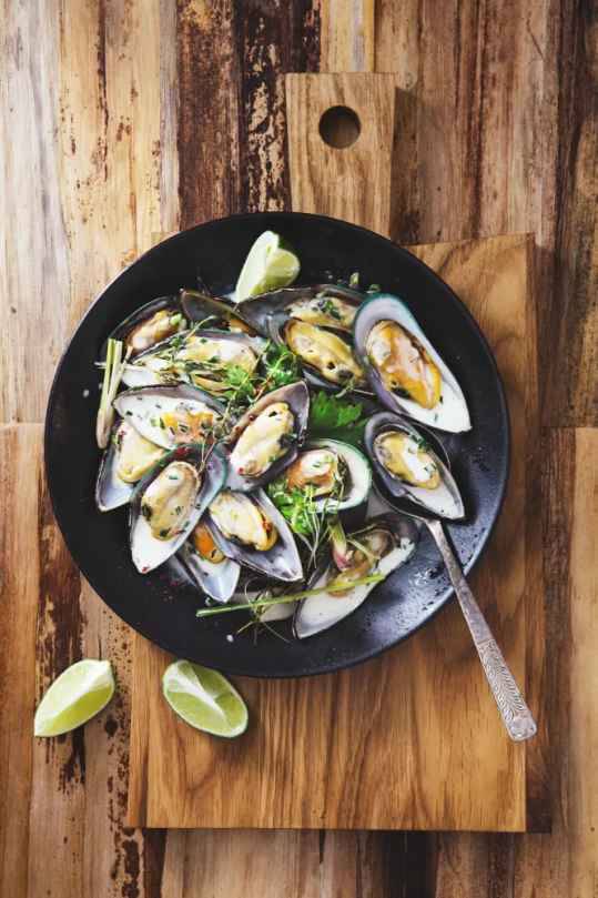 Piste de moules saveur exotique
