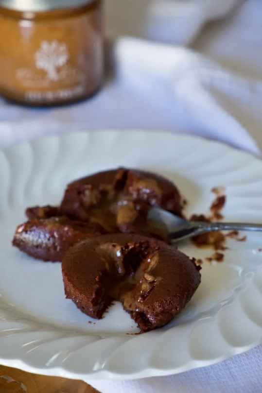 Mini fondants chocolat et praliné, aux blancs d'oeufs