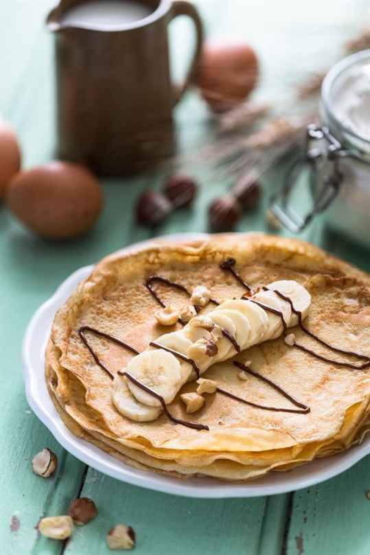 Crêpes banane-chocolat