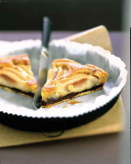 Tarte amandine poires chocolat