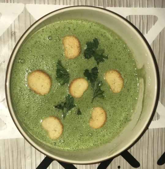 Velouté d'épinards au boursin