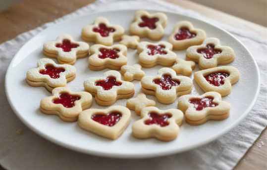 Sablés de Noël coeur vitrail en bonbons