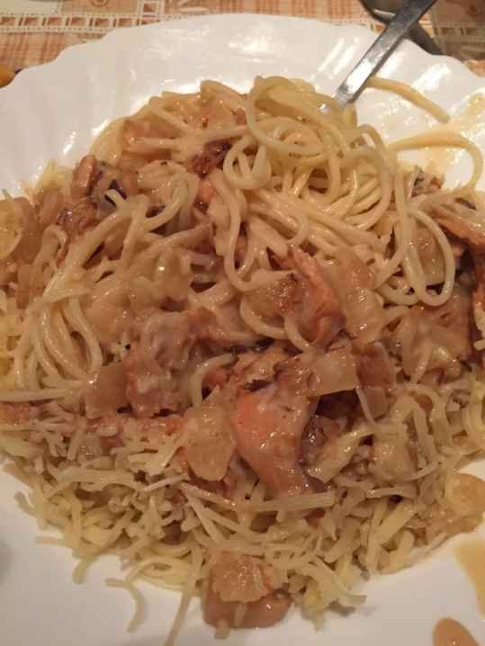 Pâtes au saumon fumé et à la roquette