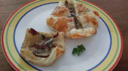 Feuilleté pastrami champignons