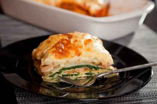 Lasagne au saumon et épinards
