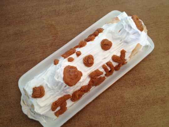 Bûche aux poires et caramel