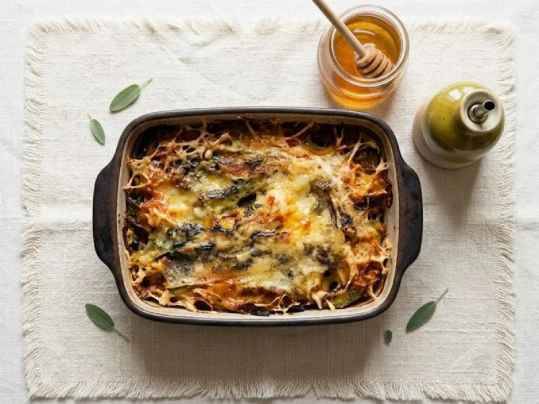 Gratin fondant à la Fourme d’Ambert, miel et Butternut