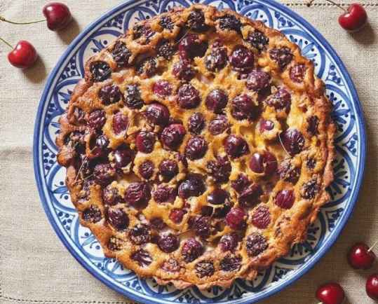 Clafoutis italien aux cerises noires et amarena