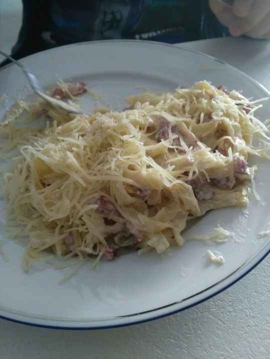 Tagliatelles façon carbonara