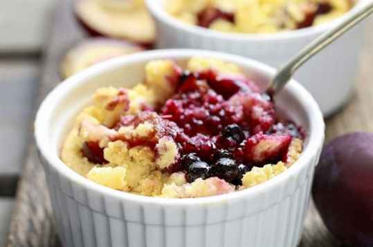 Crumble mûre kiwi