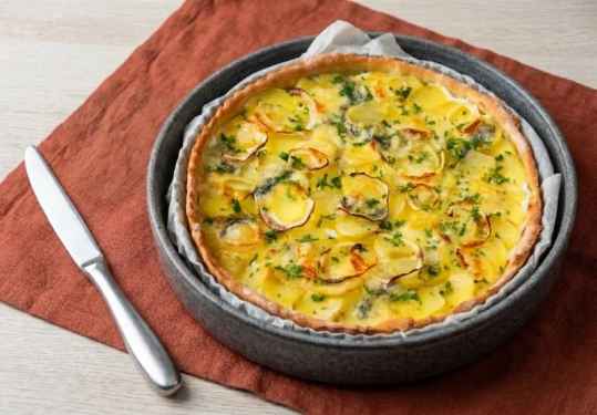 Tarte aux pommes de terre et Morbier