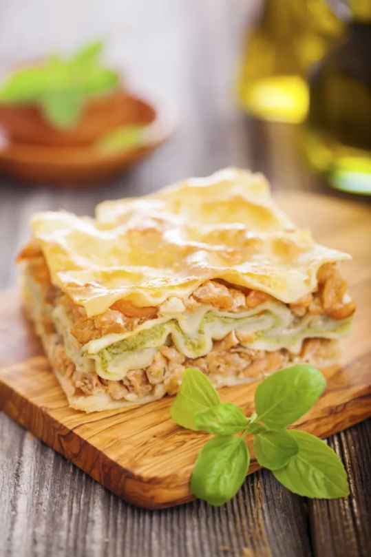 Lasagne saumon et julienne de légumes