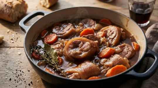 Daube de pied de porc à l'ancienne