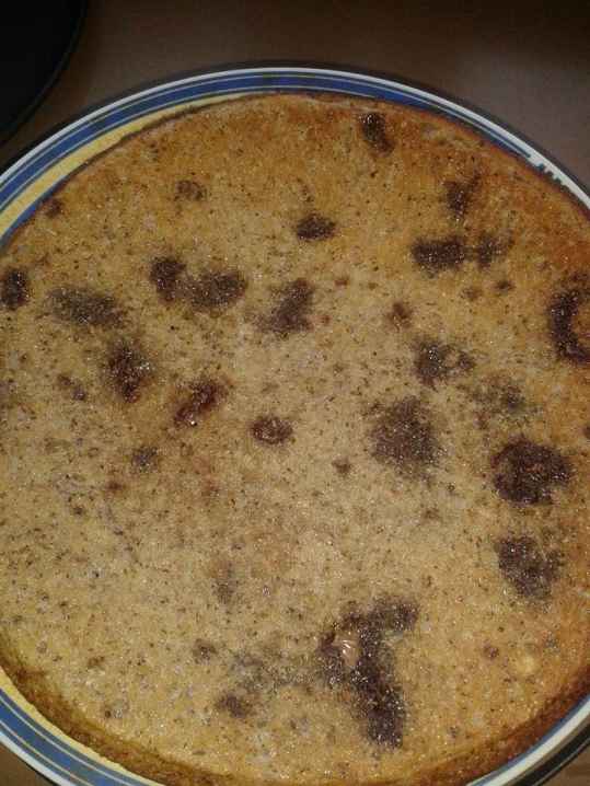 Gâteau fromage blanc et poudre de noisettes