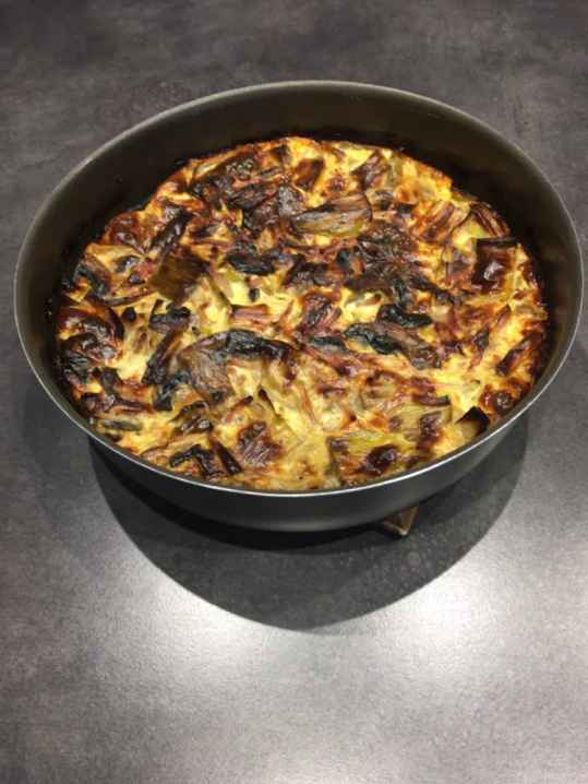 Flan poireaux-champignons