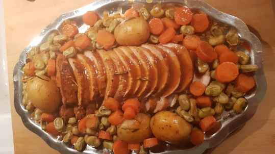 Rôti de porc aux fèves très facile