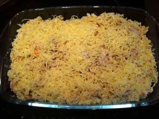 Gratin de pâtes au surimi