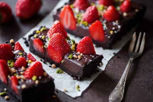 Tarte laitière fraise-chocolat