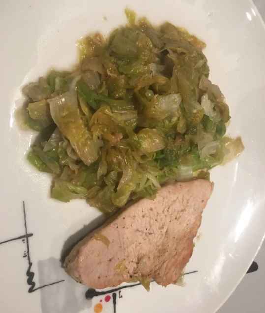 Escalope de dinde et sa salade pain de sucre