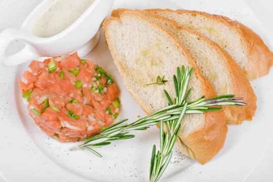 petit tartare de saumon fumé