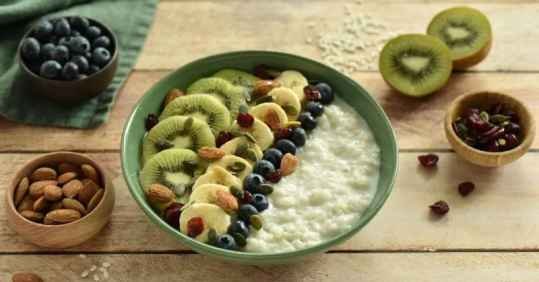 Riz au lait d'amandes du petit-déjeuner