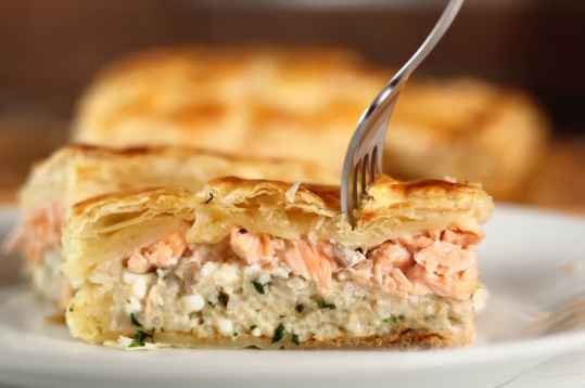 Petit feuilleté au saumon et à l'aneth