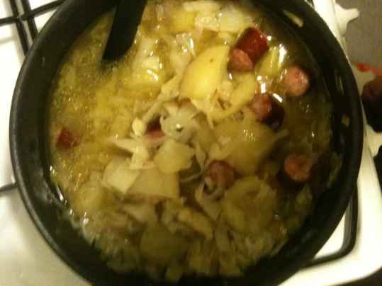 Soupe paysanne au chou