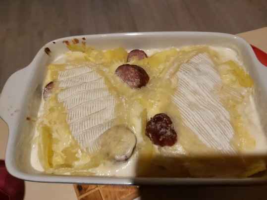 Tartiflette revisitée à la saucisse de Morteau