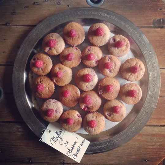 Muffins maxi moelleux aux Framboises des Cantoches
