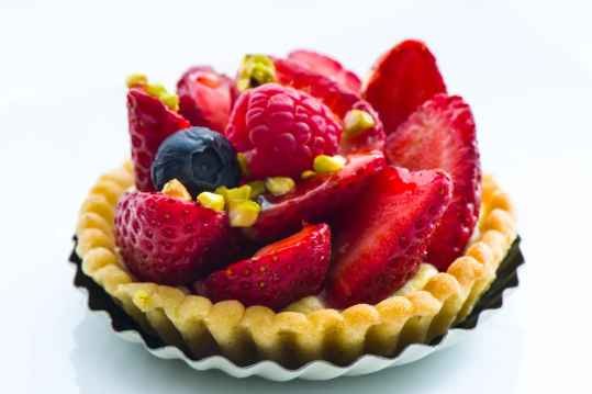 Tarte à la pistache et aux fraises