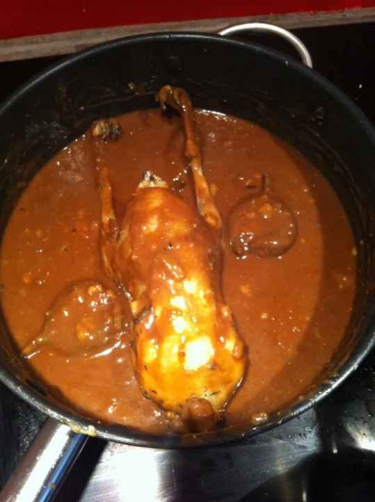 Perdrix à la sauce chocolat